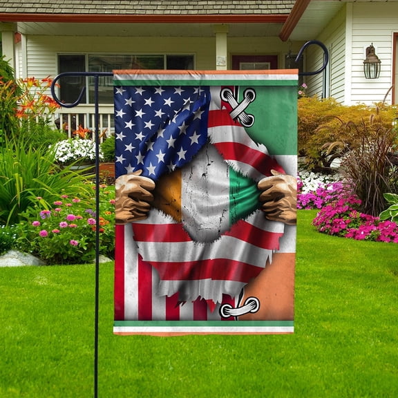 Proud American Ripped Flag Heritage Ivorian Coast Ivory strong Garden Flag, Double-Sided Outdoor Yard Decor 11.5 x 17.5 Inch
