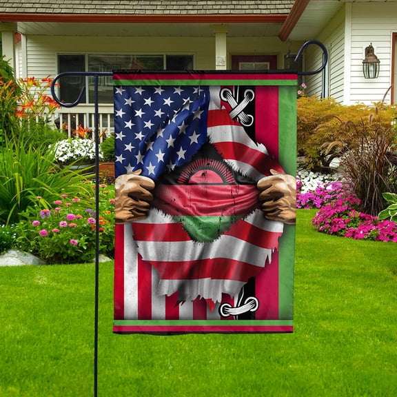 Flags Proud Malawian American Flag Ripped flag Malawi strong Garden Flag (11.5x17.5) Double Sided-USA Flags Premium Polyester-Decorative Indoor Outdoor Flag