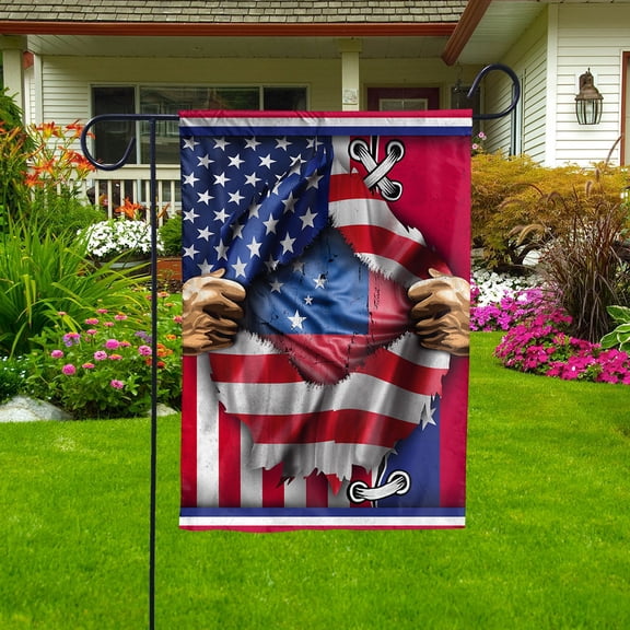 Flags Proud Samoan American Flag Ripped flag Samoa strong Garden Flag (11.5x17.5) Double Sided-USA Flags Premium Polyester-Decorative Indoor Outdoor Flag