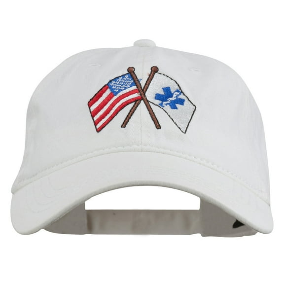 Flags Star of Life Embroidered Washed Cap - White OSFM