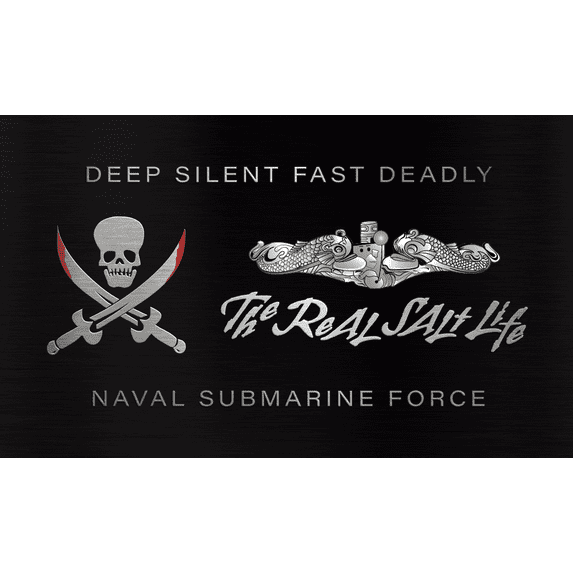 Flags Unfurled "Real Salt Life" 3’ x 5’ U.S. Navy Submarine Force Flag