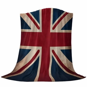 Flags Of The United Kingdom Throw Flannel Blanket Vintage UK Flag Super Soft Cozy Bed Blanket, Lightweight Plush Fuzzy Bed Throw for Bedroom Sofa Couch Living Room 30x40In,