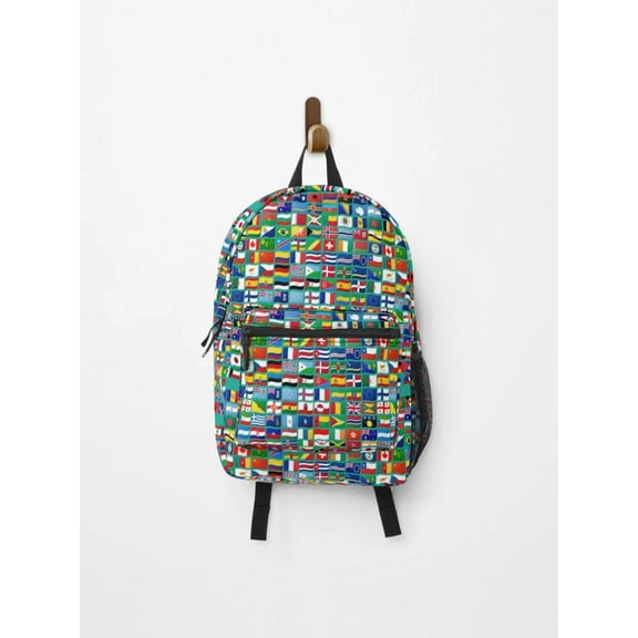 Flags World Backpack, Flags Backpack, Back To School Backpack