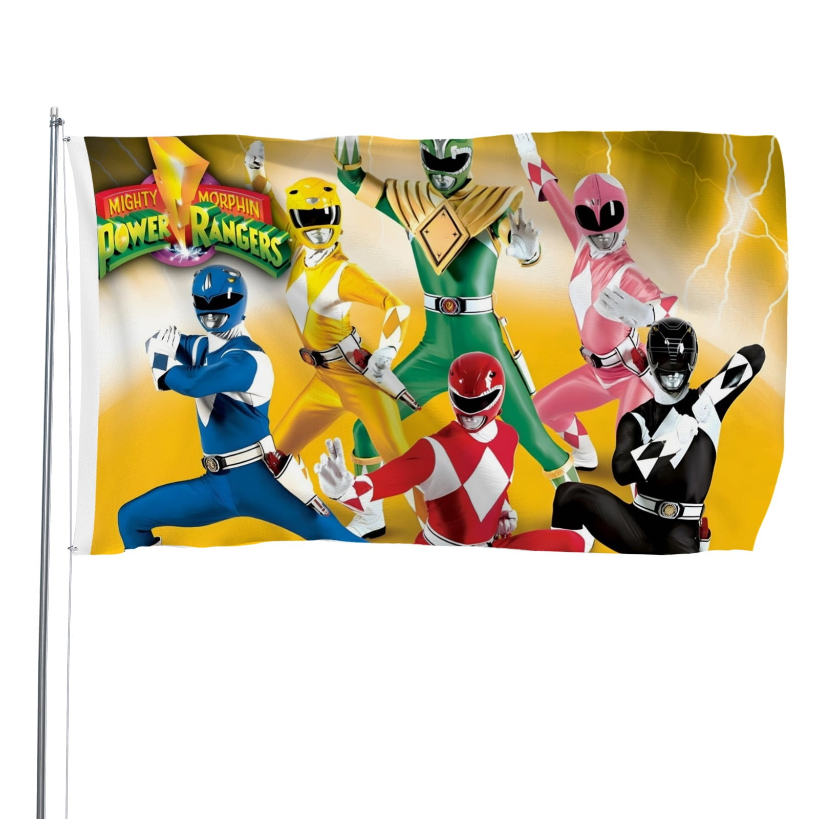 Flags for Mighty Morphin Power Rangers Decorations for Home, Outside, Indoor Outdoor Flag, House Flag Party Funny Gift Banner 3×5 FT