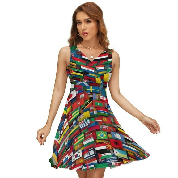 Flags of All Countries of The World Sundress Sleeveless Dress Summer Women Clothes Dress for Women Dresses