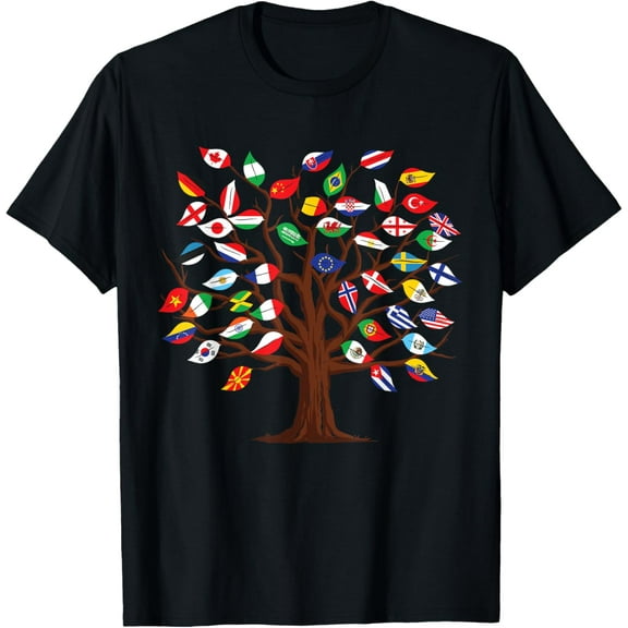 Flags of Countries of the World international flag tree kid T-Shirt
