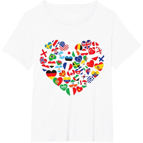 Flags of The World Cup International 2026 Flag Heart T-Shirt
