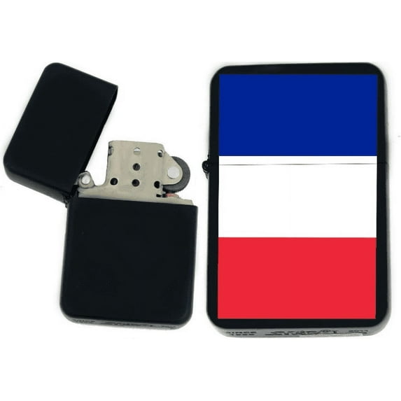 Flags of The World Nations Windproof Oil Lighter - The Back C- (France) - Christmas, Halloween & Valentines Day Gift