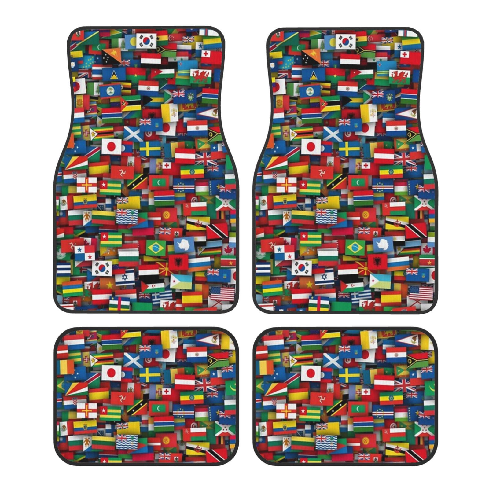 Flags of all countries of the world Floor Car Mat Universal Fit Car ...