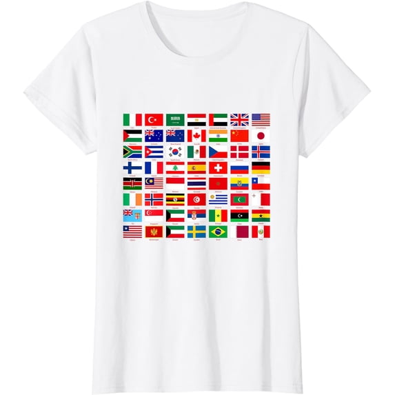 Flags of the Countries of the World Graphic Cool Designs T-Shirt