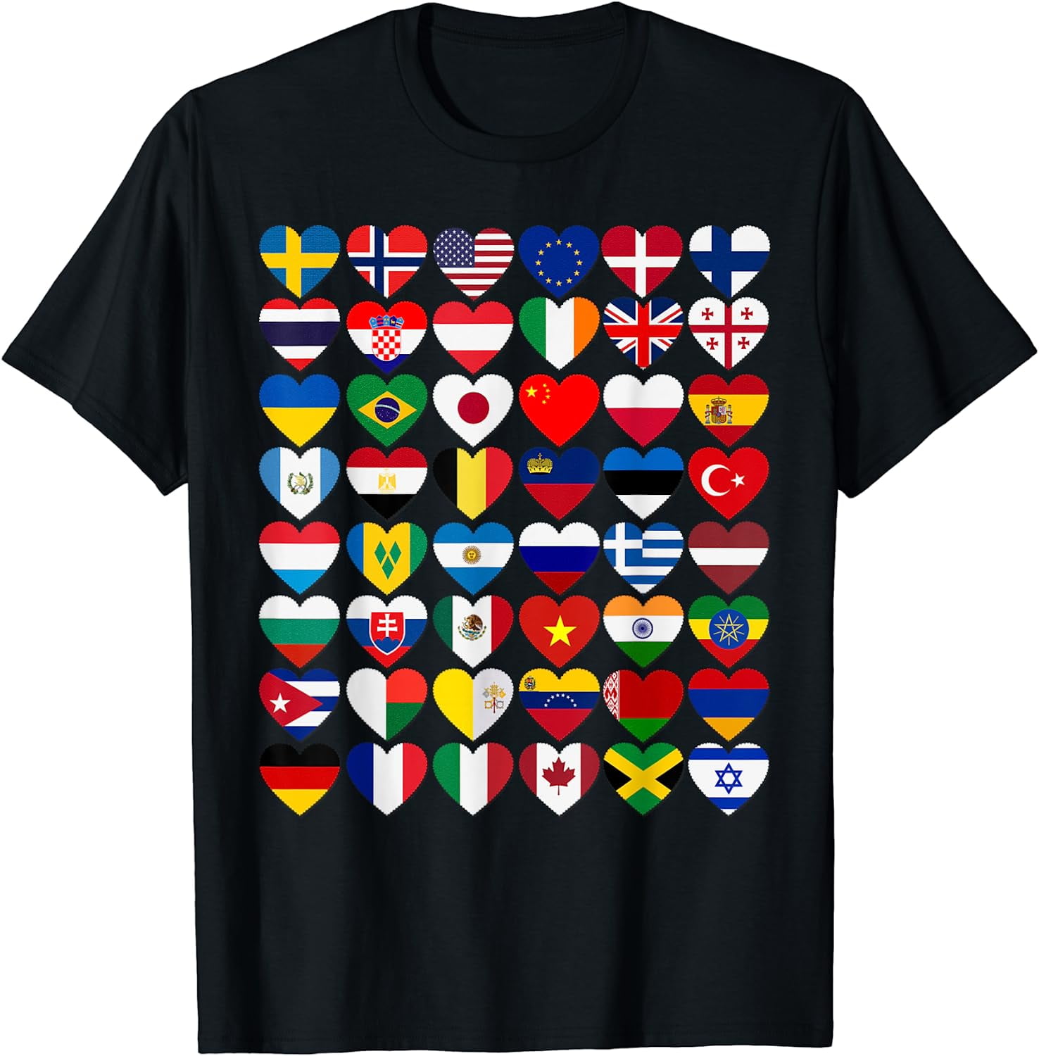 Flags of the Countries of the World,International Gift Short Sleeve T ...