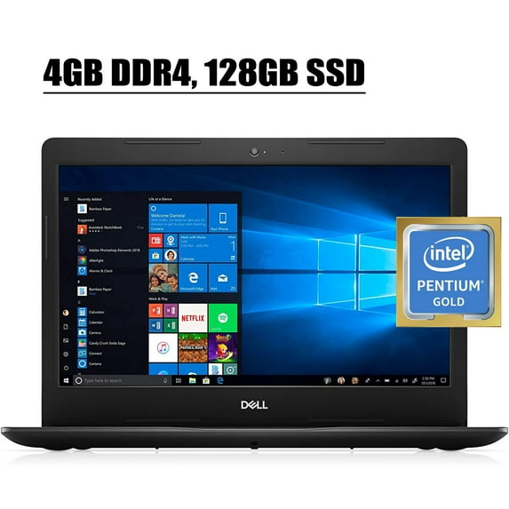 Flagship 2020 Dell Inspiron 14 3000 Business Laptop Computer I 14 inch HD Anti-Glare Display I Intel Pentium Gold 5405U I 4GB DDR4 128GB SSD I Intel UHD Graphics 610 WIFI HDMI MaxxAudio Win 10