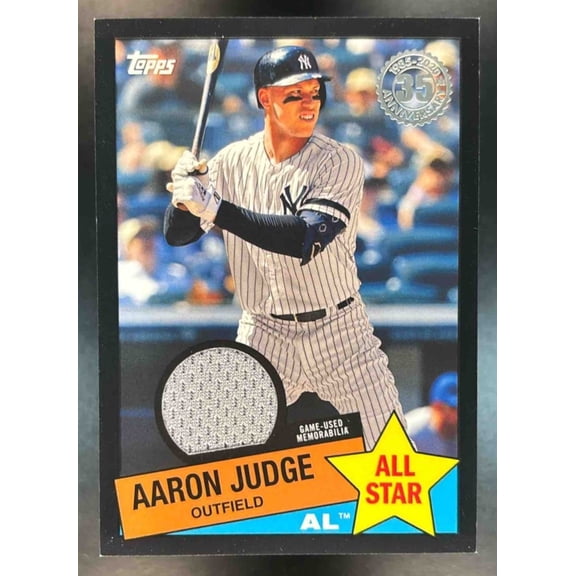 Topps Flagship Aaron Judge New York Yankees #85ASR-AJ 1985 Topps 35th Anniversary AllStars Relics Black Baseball Card