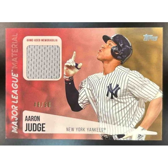 Topps Flagship Major League Material Relics Gold Aaron Judge #MLM-AJ Baseball Card