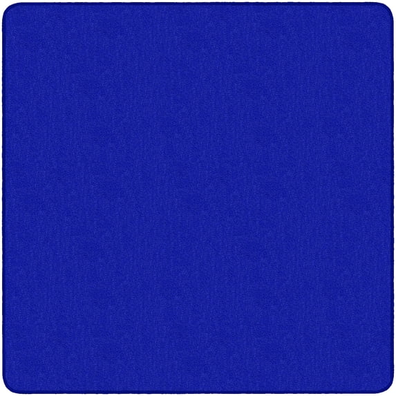 Flagship Carpets Classic Solid Color 6' Square Rug - Floor Rug - Classic, Traditional - 72" Length x 72" Width - Square - Royal Blue - Nylon
