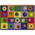 thumbnail image 1 of Flagship Carpets FE119-32A 5 ft. 10 in. x 8 ft. 4 in. Silly Circles Rug - Rectangle, 1 of 2