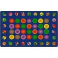 thumbnail image 1 of Flagship Carpets FE129-44A 7 ft. 6 in. x 12 ft. Circletime Learning Rug - Rectangle, 1 of 1