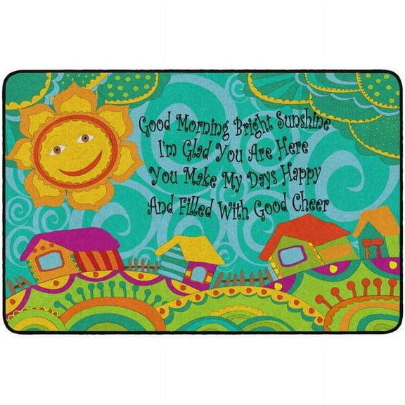 Flagship Carpets FE286-22A 4 x 6 ft. Good Morning Bright Sunshine Rug - Rectangle