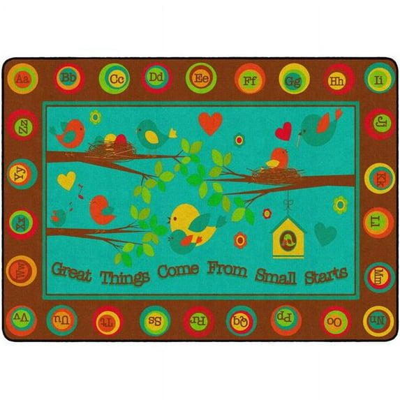 Flagship Carpets FE287-32A 6 ft. x 8 ft. 4 Great Things Come from Small Starts Rug - Rectangle