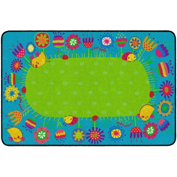Flagship Carpets FE290-22A 4 x 6 ft. Good Morning Garden Rug - Rectangle