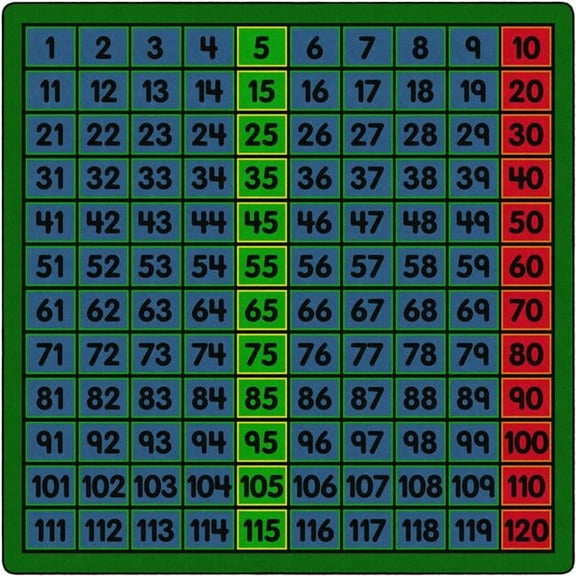 Flagship Carpets FE382-70A 12 x 12 ft. Counting to 120 Rug - Square