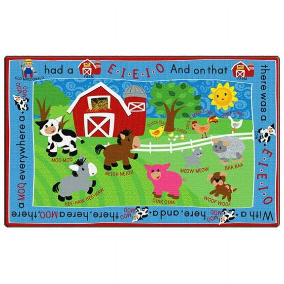 Flagship Carpets FE396-22A Rectangle E-I-E-I-O Carpet, 4 ft. x 6 ft.