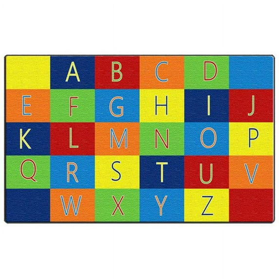 Flagship Carpets FE404-32A Rectangle Alphabet Seating Carpet, 6 ft. x 8 ft. 4 in.