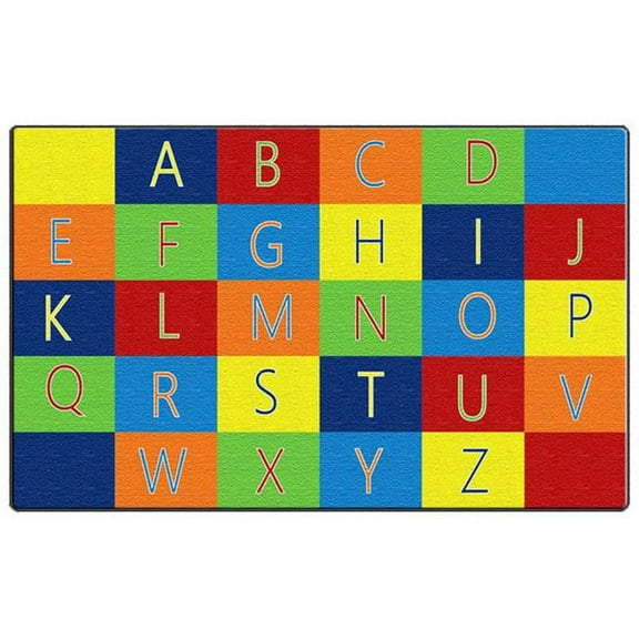 Flagship Carpets FE404-58A Rectangle Alphabet Seating Carpet, 10 ft. 9 in. x 13 ft. 2 in.
