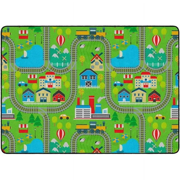 Flagship Carpets FE493-32A 6 x 84 The Train Ride Rug - Rectangle