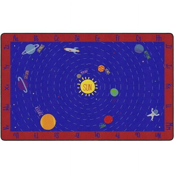 Flagship Carpets FX1521-44FS 7 ft. 6 in. x 12 in. Out of This World ABCs Carpet