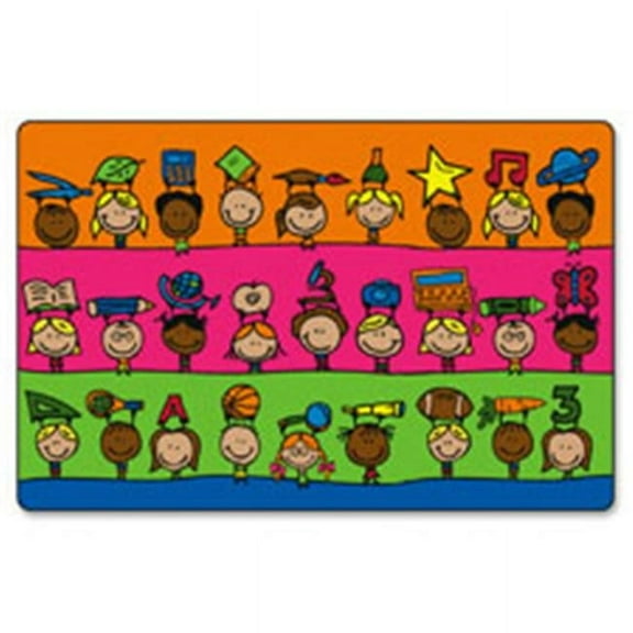 Flagship Carpets Kids Learning Essential Fun At School Educational Rug Nylon Rectangle 3' x 5'
