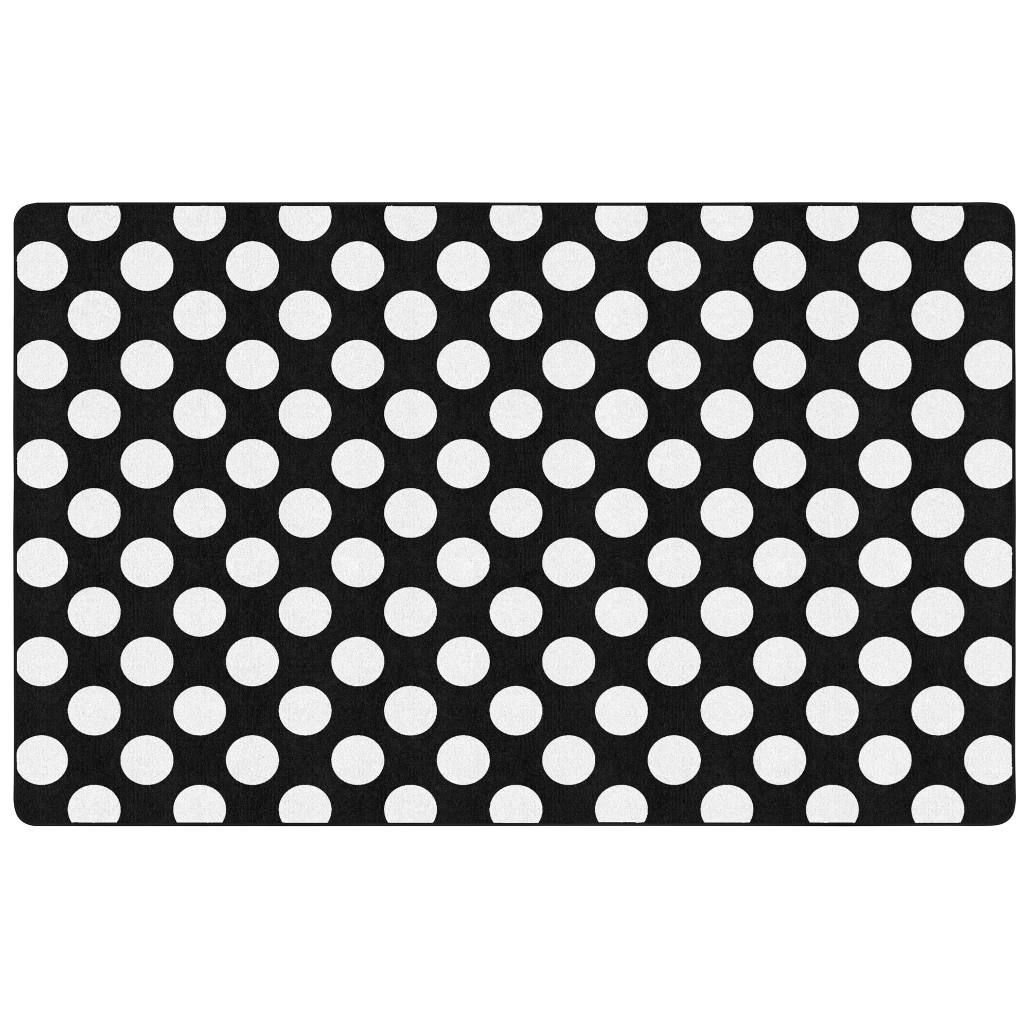 Flagship Carpets Schoolgirl Style Classroom Rug - 7'6"x12", Black & White Brights Pencil Design, Nylon, Kids Educational Play Mat