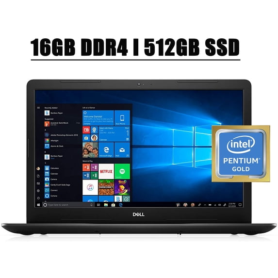 Flagship Dell Inspiron 15 3000 3583 Laptop Computer I 15.6" HD Anti-Glare Display I Intel Pentium Gold 5405U I 16GB DDR4 512GB SSD I Intel UHD Graphics 610 WIFI HDMI Webcam Win 10