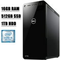 thumbnail image 1 of Flagship Dell XPS 8930 Desktop Computer I 9th Gen Intel Hexa-Core i5-9400 I 16GB DDR4 512GB SSD 1TB HDD I 4GB GeForce GTX 1650&nbsp;HDMI USB-C WiFi Bluetooth 4.2 Win 10, 1 of 4