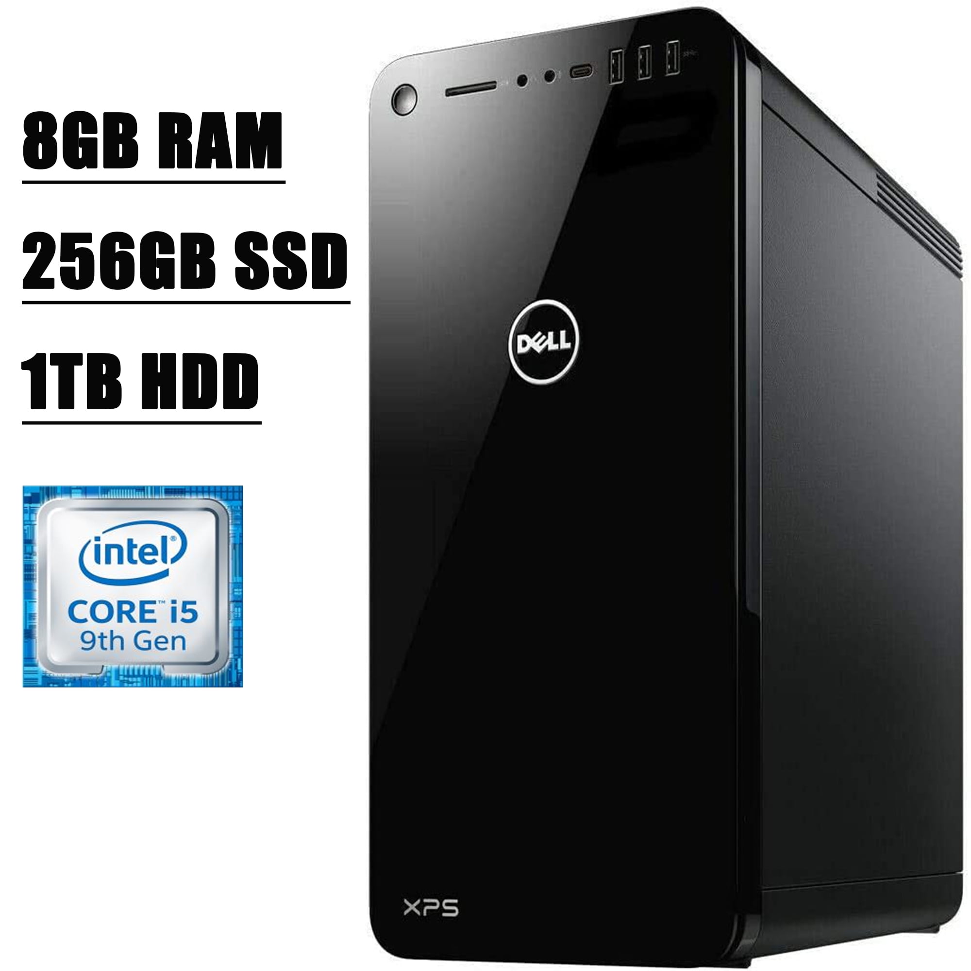 Flagship Dell XPS 8930 Desktop Computer I 9th Gen Intel Hexa-Core i5-9400 I  8GB DDR4 256GB SSD 1TB HDD I 4GB GeForce GTX 1650 HDMI USB-C WiFi