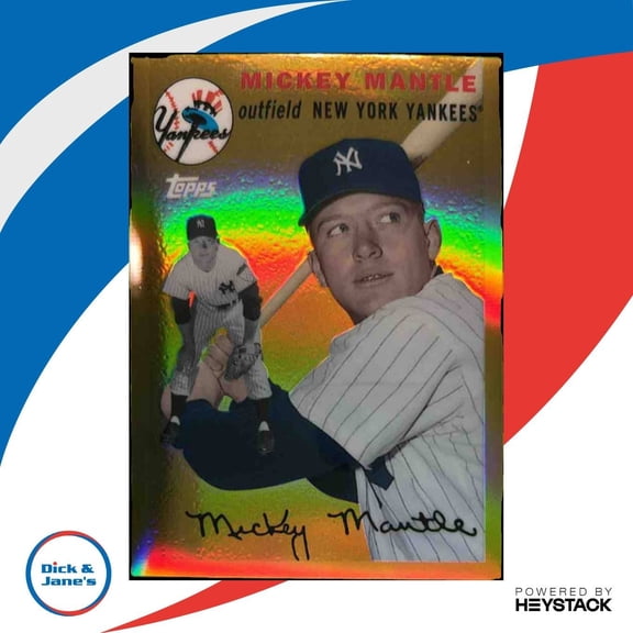 Mickey Mantle New York Yankees MLB Topps Flagship Reprints Gold Baseball Trading Card MMR-54