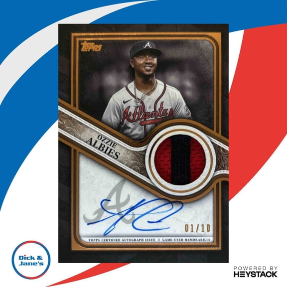 Topps Reverence Autograph Patch Ozzie Albies TRAP-OA Atlanta Braves MLB Flagship Autograph Patch