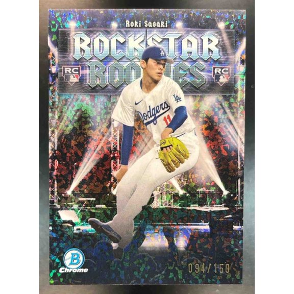 Flagship Roki Sasaki #RR-20 Rockstar Rookies Chrome Mini Diamond Refractor