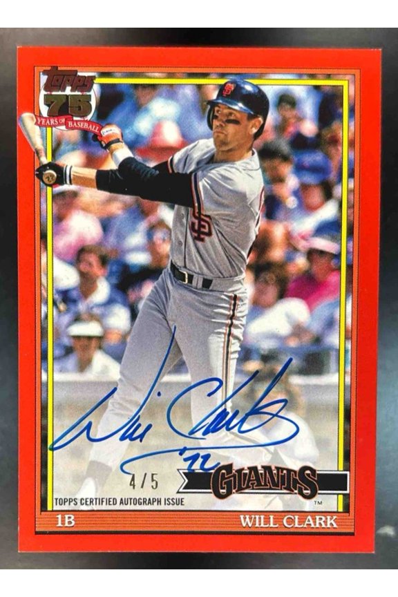 Flagship Will Clark #91A-WC 1991 Topps Autograph Red