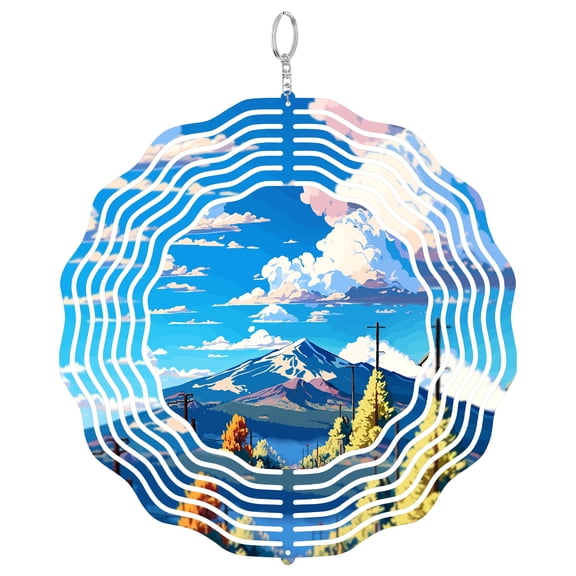 Flagstaff Arizona Pine Forest 3D Wind Spinner Stainless Steel Kinetic Yard Art Garden Decor Route 66 Gift