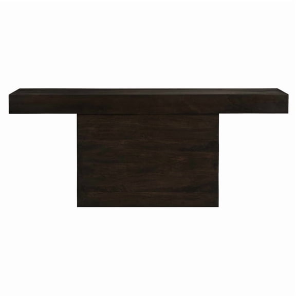 Flagstaff Console Table in Modern Barista Brown Finish on Solid Wood
