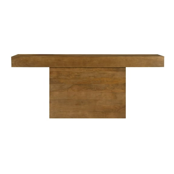 Flagstaff Console Table in Modern Spice Tan Finish on Solid Wood