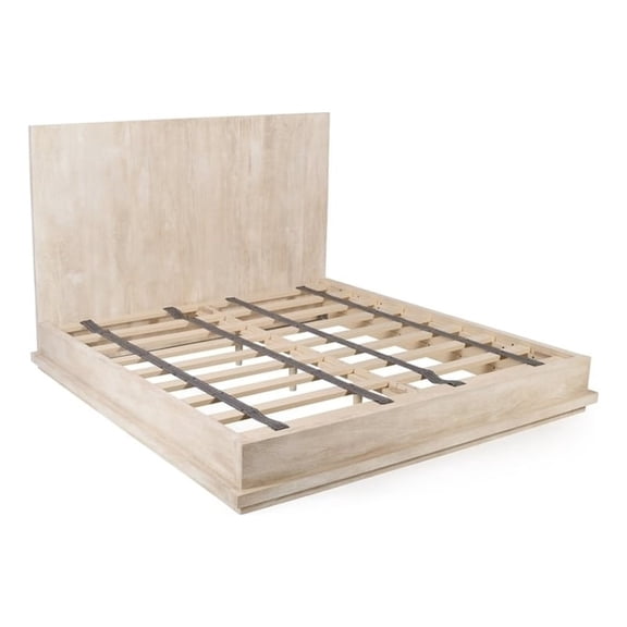 Flagstaff King Bed in Stone Natural Finish on Mango Solid Wood