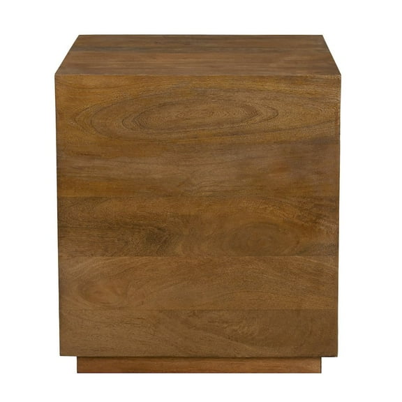 Flagstaff Square Side Table in Modern Spice Tan Finish on Solid Wood