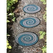 Flagstone Recycled Rubber Stepping Stone For Garden Walkway | Outdoor Patio Décor & Lawn Pathway Landscaping Stepping Blocks | Eco-Friendly Recycled Rubber 12" X 12" X .75" H