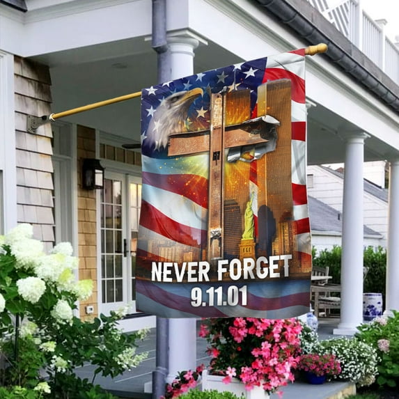 Flagwix 9/11 Never Forget Patriot Day Flag QNN526F Premium Polyester American Flag for Outside