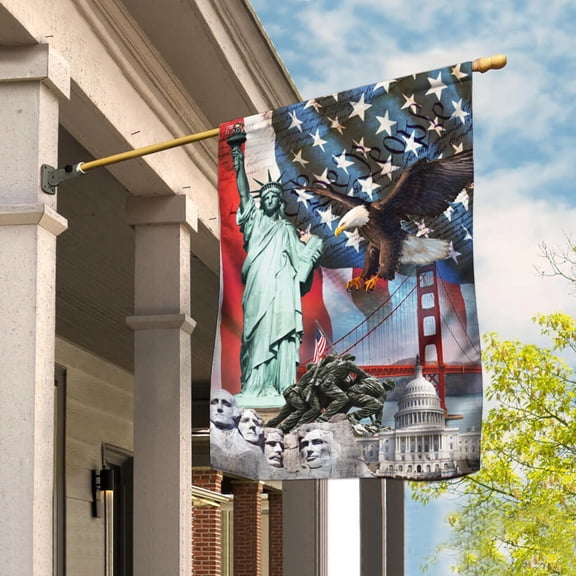 Flagwix American Flag We The People Patriot THB2350F, Independence Day Decorations, Polyester Double-sided Printed House Flag