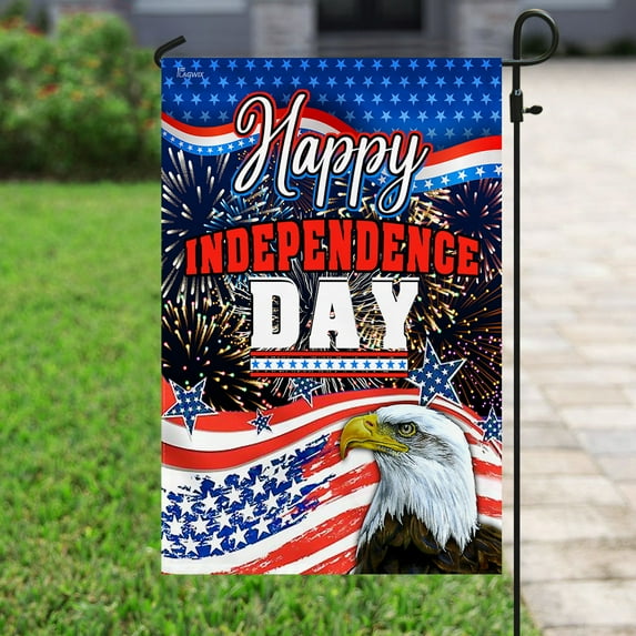 Flagwix US Flag Independence Day American Eagle Flag Polyester Double-sided Printed Garden Flags For Outside