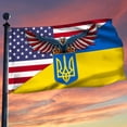 thumbnail image 1 of Flagwix Ukrainian Flag American Ukrainian Grommet Flag TRL1871GF - 5x8 ft., With Flag Pole Rings, 1 of 6