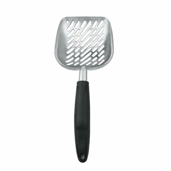 Flahamy Strong Cat Litter Scoop with Reinforced Comfort Handle Metal Poop Sifter Pet Shovel Sifting